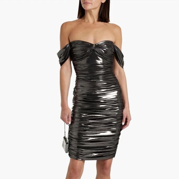 NORMA KAMALI
Walter off-the-shoulder ruched stretch-lamé dress Small - Picture 1 of 6